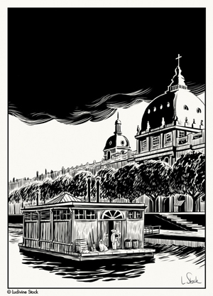 Les rues de Lyon N°08 - La morgue flottante, par Ludivine Stock, édition L'épicerie séquentielle 2015